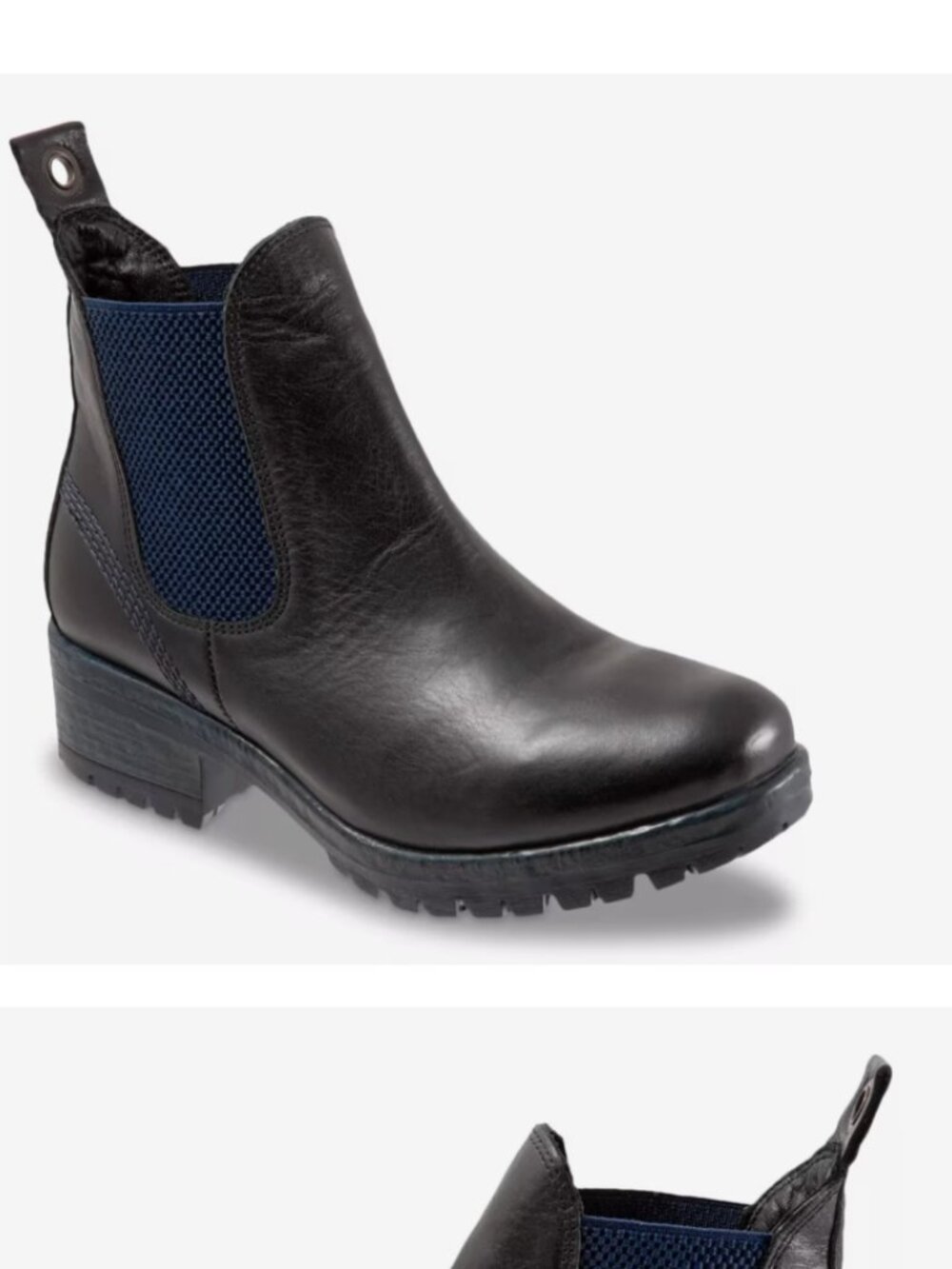 Bueno Florida Chelsea Boot, Black/Blue, size 39 (US 8.5)